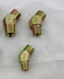 Garnitures de tuyau hydrauliques du fil BSPT de coude de 45 degrés, garnitures hydrauliques de cuir embouti de tuyau