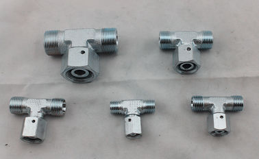 Type métrique de morsure de fil garnitures hydrauliques de pièce en t de branche d'adaptateur de tuyau avec la série L d'écrou de pivot