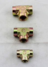Garnitures de tuyau femelles hydrauliques de l'acier au carbone BSP/garnitures hydrauliques de pièce en t de tuyau
