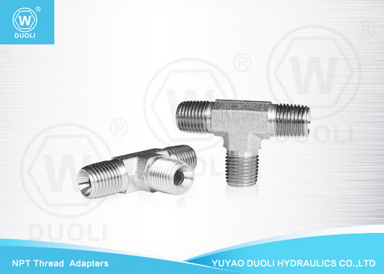 Adaptateurs de fil du mâle TNP de précision, connecteurs hydrauliques de pièce en t de tuyau en métal
