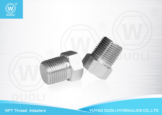 Garnitures hydrauliques en acier industrielles d'adaptateur de tuyau avec le fil de prise masculine de TNP